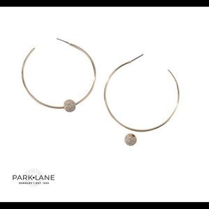 The Carrington Earrings are delicate golden hoops with a CZ sphere accent
